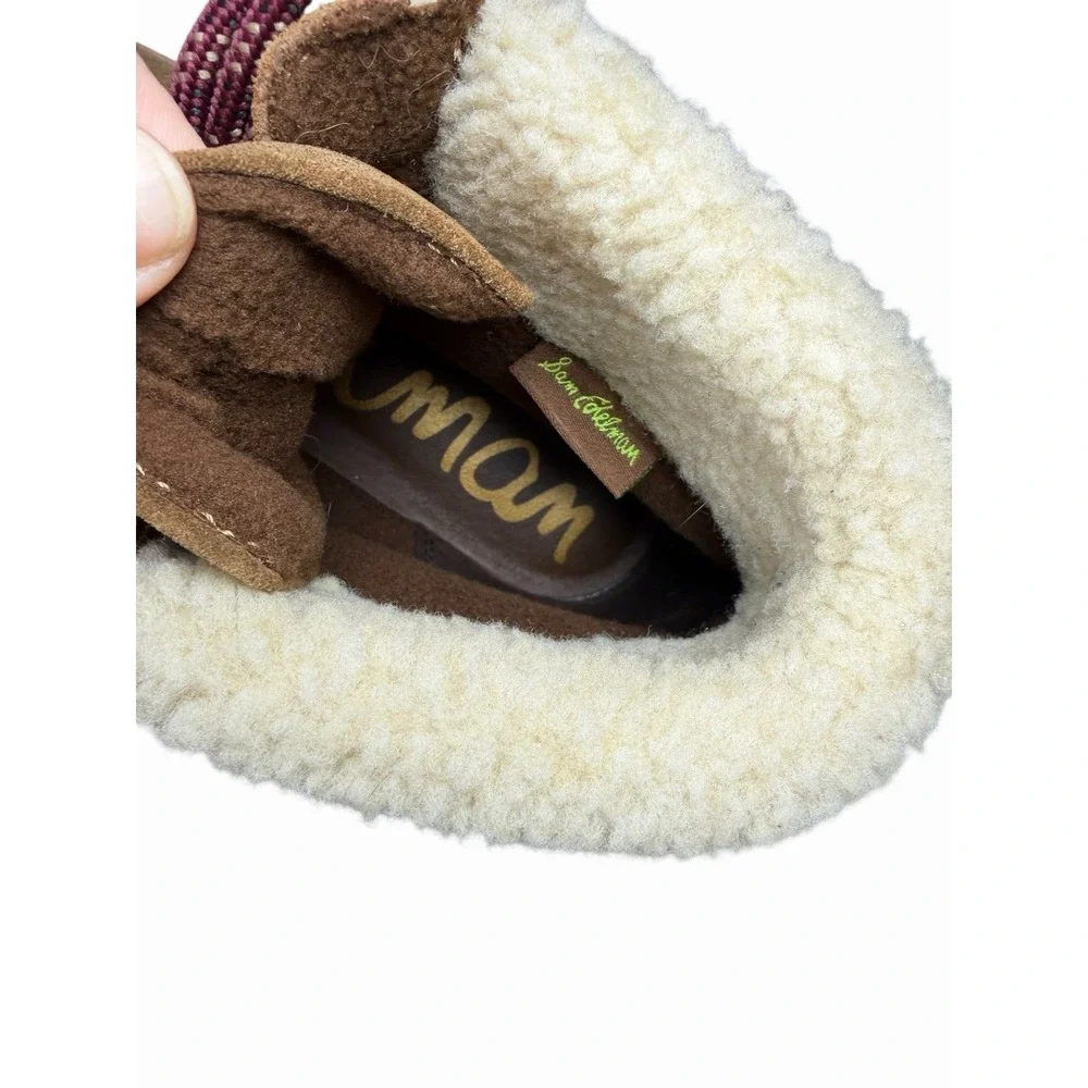 Sam Edelman‎ Franc Shearling Lined Suede Hiking Boots Womens 8 Lug Sole Winter